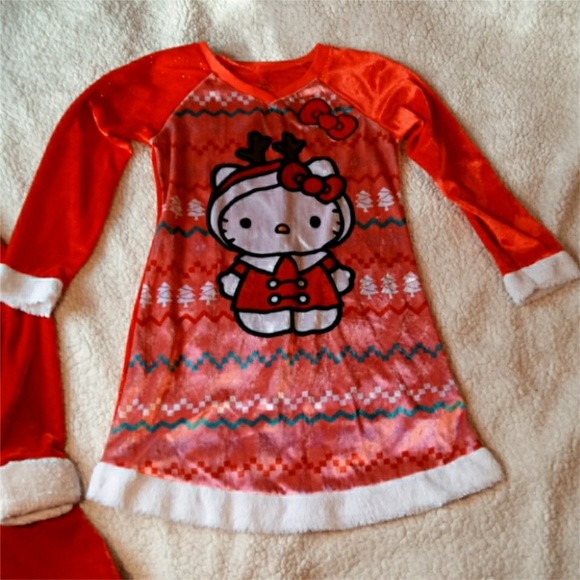 Christmas Dress + Hello Kitty Nightdress Bundle - Picture 2 of 10